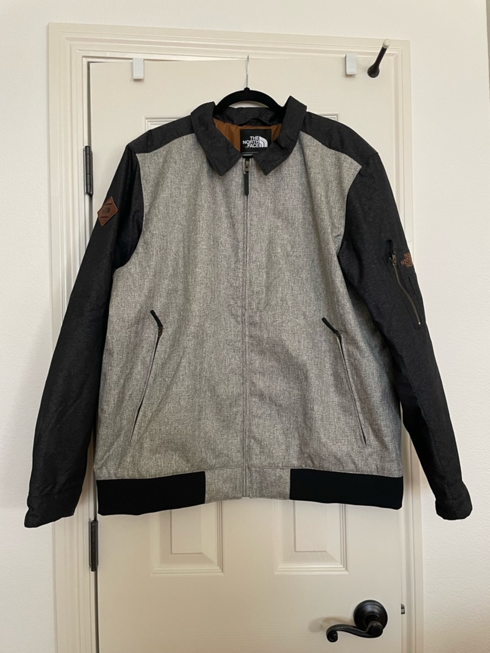 The North Face Gray and Black Men's Bomber Jacket XL